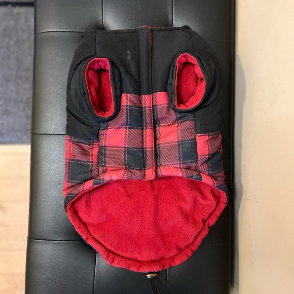 Plaid Beaver Canoe dog winter jacket in L/G - Picture 2 of 6